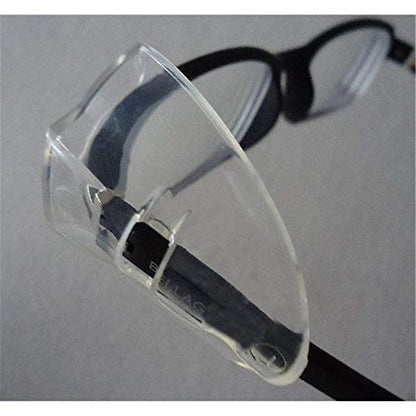 Auony Safety Glasses Side Shields,2 Pairs Slip On Clear Side Shields for Medium to Large Eyeglasses