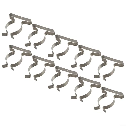 10 Pack Heavy Duty Manganese Steel Spring Terry Clips Wall Mount Tool Holders for Garage, Shed, and Workshop Organization, Fits 0.24 to 2 Inch Handles(50mm) - size: 50mm