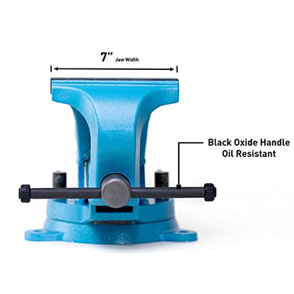 Capri Tools 10517 Ultimate Grip Forged Steel Bench Vise, 7" - size: 7"