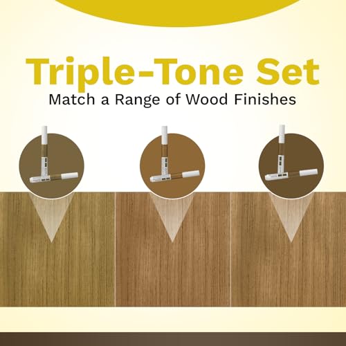 Trade Secret Trio Touch-Up Markers, Wood Scratch Remover, Medium Tones, Furniture Repair Markers - color: Medium Tones
