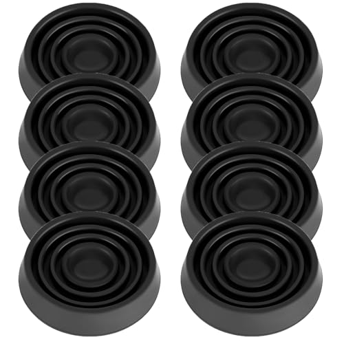 Furniture Coasters, 1.5X1.5 Rubber Caster Cups Non Slip Furniture Pads Non Skid Furnitures Grippers Anti Slide Floor Protector for Bed Couch Table Chair Stoppers (Black, 8 Pack) - color: Black, size: 1.5” 8pcs - new
