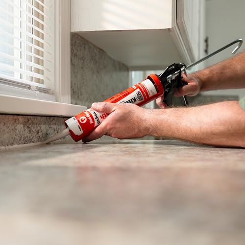 Red Devil 0408 Duraguard Kitchen & Bath Siliconized Acrylic Caulk, 10.1 oz., Clear, 12 Pack, Made in USA - color: Clear, size: 10.1 oz., style: 12 - Pack
