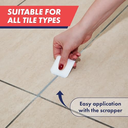 ZippySolve Tile Grout, Repair Kit,Restore & Renew Tile Joints Line, Fast Drying Grout Paint Squeeze Tube for Bathroom Shower Kitchen Floor, Waterproof (8.8 oz) (Grey) - style: Grey