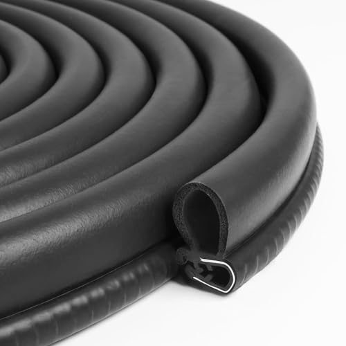 Automotive Weather Stripping Door Seal, 66 FT Car Door Rubber Seal Strip Trim Seal Gasket with Side Bulb for Cars Trucks Boats RVs and Home Applications - size: 66Ft