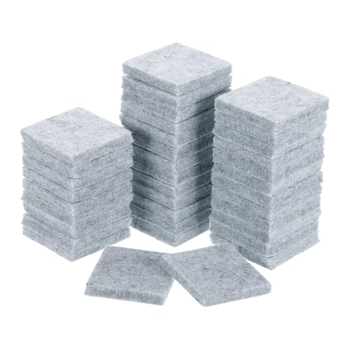 uxcell Furniture Pads, 36Pcs 1.25" - Square Self Adhesive Felt Furniture Pads, Floor Protectors for Furniture Feet Chairs Legs Hardwood Floors (Gray) - color: Grey, size: 1.25"