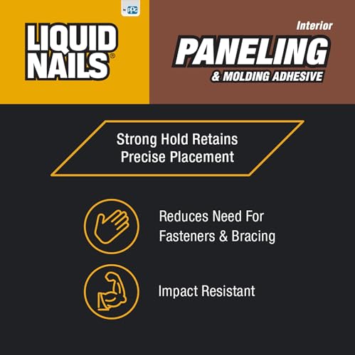Liquid Nails 10 oz. Paneling & Molding Construction Adhesive (Low VOC), Off White/Tan - size: 10 Ounce, style: Paneling & Molding