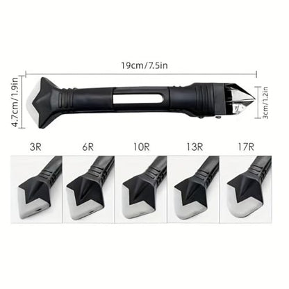 5 in 1 Silicone Caulking Grout Removal Sealant Finishing Tool Adhesive Residue Scraper Seam Repair Kit for Kitchen Bathroom
