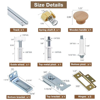 Bifold Door Hardware Kit, 30-Inch Bi-fold Closet Door Track Kit Bifold Closet Door Hardware Kit Folding Door Hardware Repair Replacement Tool Kit - size: 30 Inch Track