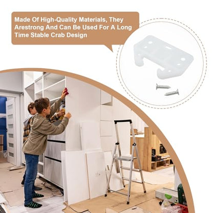 Drawer Slide Guides Bottom Mount, 12 Pack Plastic Drawer Track Rail Guide Bottom Mounting Brackets for Dresser, Cabinet, Closet etc. (Include Mounting Screws)