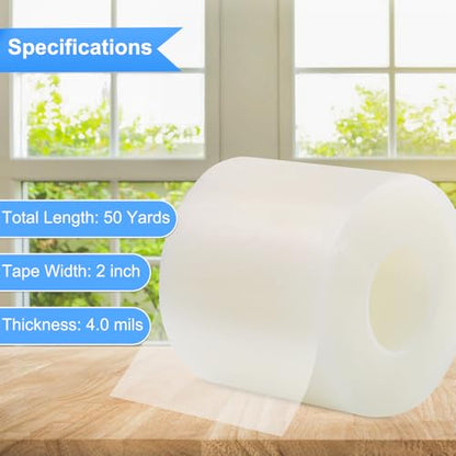 Window Sealing Tape Weather Stripping 3 Inch x 35 Yards Clear Window Insulation Draft Isolation Sealing Film Tape for Shower Glass Gaps Seal Windproof, Residue Free (3 Inch x 35 Yards) - style: 3 Inch x 35 Yards