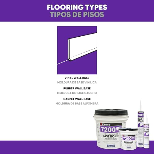 Roberts High-Performance Base Bond Wall Base Adhesive - 30 Oz. (887 mL) - size: 30 Fl Oz