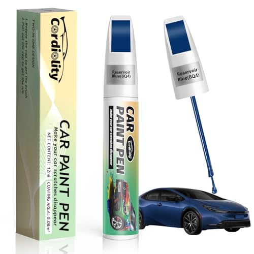 Reservoir Blue(8Q4) Touch Up Paint Pen for Toyota,Car Paint Scratch Repair Pen Quick and Easy Fix Auto Paint Scratch - color: Reservoir Blue(8Q4)for Corolla/Camry/Prius/Prius Prime