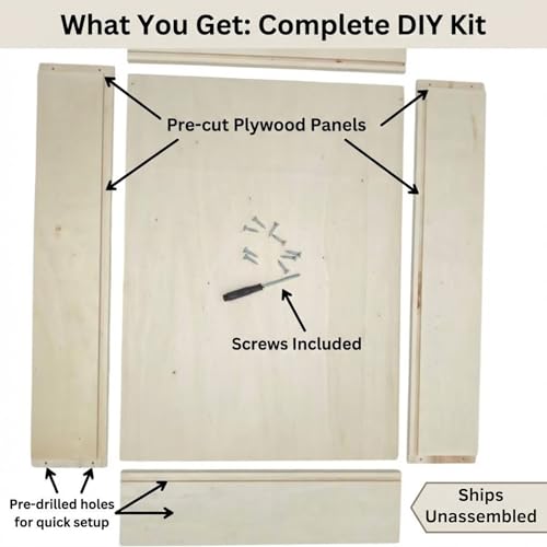 14" W x 19" D x 3.5" H Replacement Kitchen Drawer Box – DIY Kit for Cabinet Drawer Replacement, Pull Out Cabinet Drawers, Wooden Rollout Shelves & Sliding Drawers for Kitchen Cabinets 19–21" Deep