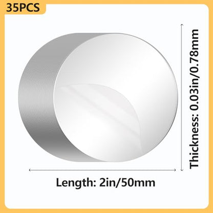 35PCS Heavy Duty Double Sided Adhesive Mounting Circle Tape, Waterproof Strong Clear No Residue Removable Tape for Hanging, Wall Mounting, Home Decor & Shower - size: 35Pcs