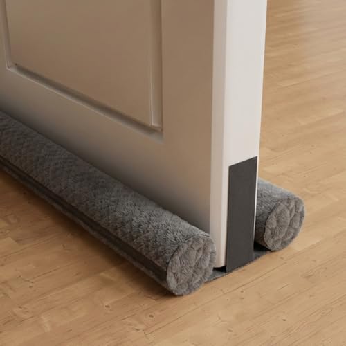 Under Door Draft Stopper 36" Double Sided Door Sweep, Blocks Noise, Cold Air, Light, Dust, Smoke, Odor, Soundproof, Fits 30" 32" 36" Doors