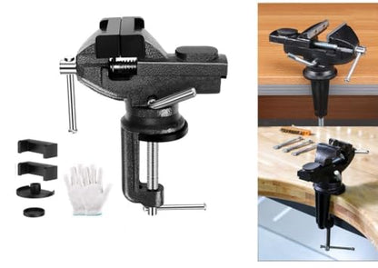 Table Vise Home Vise Clamp-On Vise, 2.5" black - size: 2.5" black