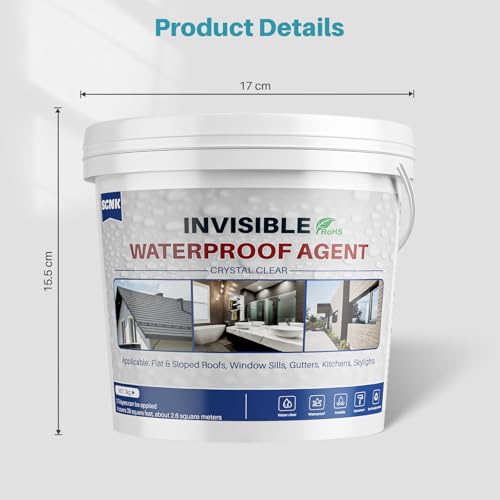 2000g Transparent Waterproof Coating Agent, Clear Waterproof Sealant Repair Leak for Roof, Bathroom, Indoor and Outdoor Water Proof Coating Sealant - size: 2000g