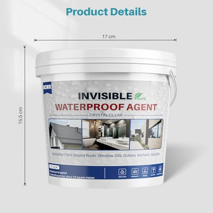 2000g Transparent Waterproof Coating Agent, Clear Waterproof Sealant Repair Leak for Roof, Bathroom, Indoor and Outdoor Water Proof Coating Sealant - size: 2000g