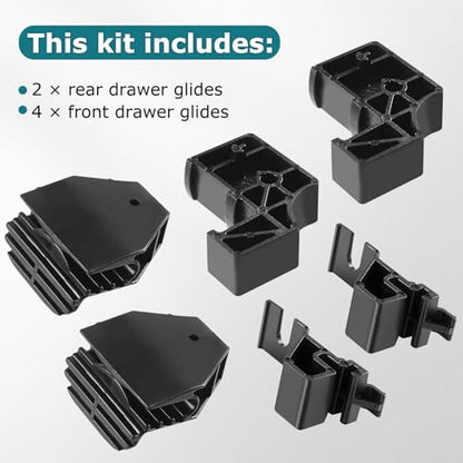Range Drawer Glide Kit Replacement Kit for Whirlpool Drawer Repair Kit W10763667, W10317899, AP5957524, PS10066107