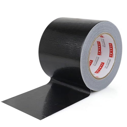 Wide Duct Tape, Industrial Grade 30Yards (90 ft) 4 Inch Black Tape, 9 Mil Heavy-Duty, Waterproof, Strong, Flexible, No Residue, for Crafts & Home Improvement (Black, 4'' x 90ft) - color: Black, size: 4'' x 90ft