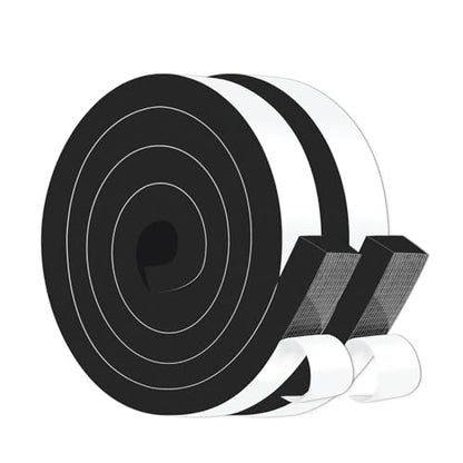Door Weather Stripping,Air Conditioner Foam,Strong Adhesive,Soundproof, Dustproof,Reduce Noise,High Density CR Foam Insulation Tape for Door Frame,Window Frame (Black, 1 in x 3/4 in x 13 Ft) - size: 1 In x 3/4 In x 13 Ft