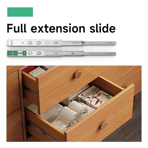 Hitess 10 Pairs Soft Close Drawer Slides 16 Inch Full Extension Heavy Duty Ball Bearing Side Mount Cabinet Glides - size: 16 Inch