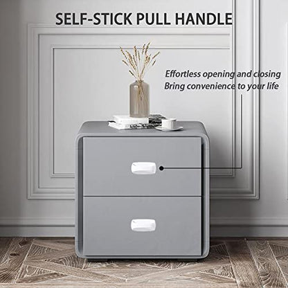 6 Pack Self-Stick Instant Cabinet Handle Pulls Drawer Pull Helper with Adhesive Sliding Door Handle Stick On Handle for Glass Windows Wardrobes Peel and Stick Knob Drill Free 6pcs/Set (White) - color: White