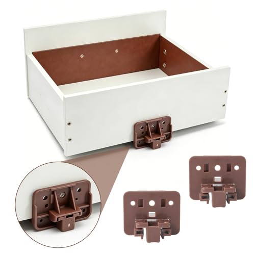 8 Set Drawer Guide Kit, Enhanced Commercial Slide Style Drawers for Kenlin Rite-Trak II 168, Vaughan Bassett, Legacy, Replacement Dresser Drawer Slides Repair Kit with Roller (10 Set Drawer Guide Kit) - style: 10 Set Drawer Guide Kit
