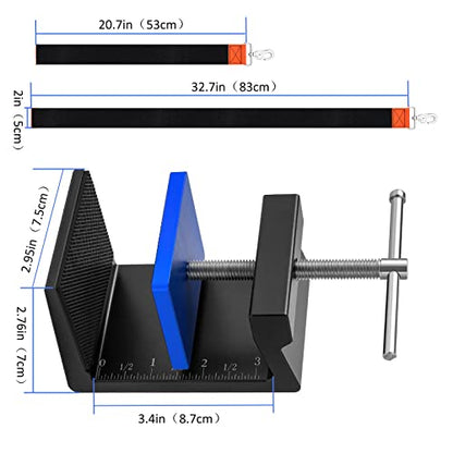 Ladder Roof Stabilizer | Ladder Stabilizer Device | Roof Ladder Stability Anchor Fall Protection,Ladder Safety Strap,Ladder Stabilizer with 2ft&3ft Safety Straps,Ladder Stabilizer Anchors for Roof