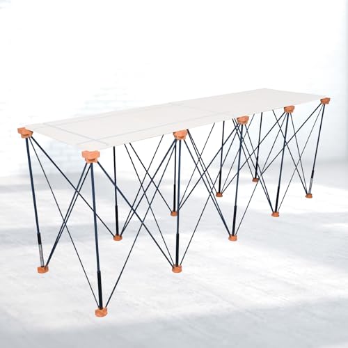 POWERTEC Arachni-Flex Portable Workbench 2x8ft Collapsible Workstand - Heavy Duty Folding Work Table Base, 2500 lbs Capacity 36 Inch Work Height, No Assembly Mobile Work Station w/Carry Strap (71928) - style: 2x8ft Base