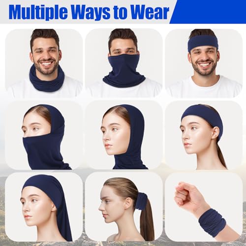 Mandydov Summer Cooling Neck Gaiter Face Mask Breathable Balaclava, UV Protection Wind Dust Proof Face Cover Scarf - color: Combo 2