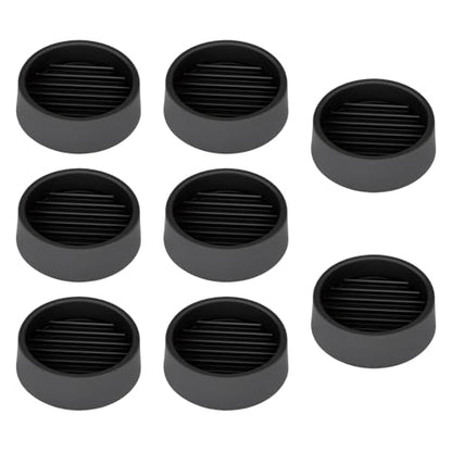 8 Pcs 1.5 x 1.5 Round Non Slip Furniture Pads, Rubber Caster Cups to Prevent Furnitures Feet from Sliding, Anti-Slip Gripper, Floor Protectors for Bed Couch Leg Stoppers (Black)