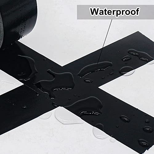 Wide Duct Tape, Industrial Grade 30Yards (90 ft) 4 Inch Black Tape, 9 Mil Heavy-Duty, Waterproof, Strong, Flexible, No Residue, for Crafts & Home Improvement (Black, 4'' x 90ft) - color: Black, size: 4'' x 90ft