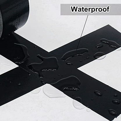 Wide Duct Tape, Industrial Grade 30Yards (90 ft) 4 Inch Black Tape, 9 Mil Heavy-Duty, Waterproof, Strong, Flexible, No Residue, for Crafts & Home Improvement (Black, 4'' x 90ft) - color: Black, size: 4'' x 90ft