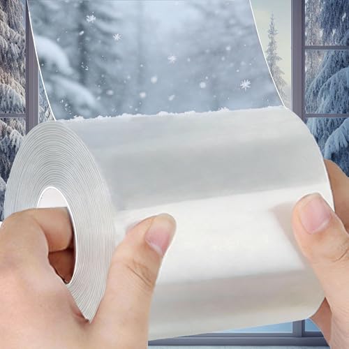 Window Sealing Tape 3 Inch x 33 Ft Transparent Insulation Waterproof Nano Draft Isolation Tape for Window and Bathroom Shower Glass Side Gaps - style: 3 Inch × 33 Ft
