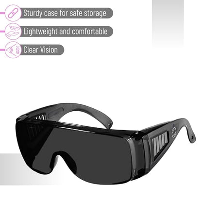UNCO- Safety Goggles Over Glasses, Protective Goggles, Anti Fog, Work, Safety Glasses Over - color: Tinted Lens, size: 2 Pack