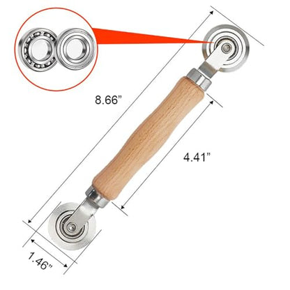 Windows Screen and Screen Door Repair Kit Including Steel/Nylon Roller with Bearing, Spline Removal Hook, Screen Retainer Spline and Screen Clips for Installing Door Window Mesh, 5pcs