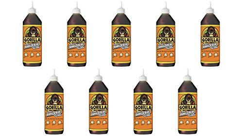 Gorilla Original Waterproof Polyurethane Glue, 36 ounce Bottle, Brown, (Pack of 9) - color: Brown, size: 9 - Pack