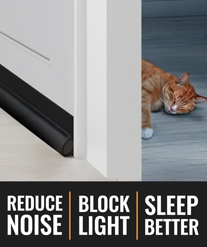 Everlasting Comfort One Sided Door Draft Stopper for Bottom of Door, Quick Install, Sound Proofing Strip Gap Filler, Blocks Cold Air & Noise for Home, Bedroom and Apartment Insulation, Fits 36" Doors