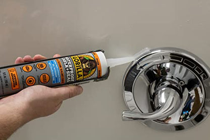 Gorilla Waterproof Caulk & Seal 100% Silicone Sealant; Clear; 10oz Cartridge (Pack of 6)