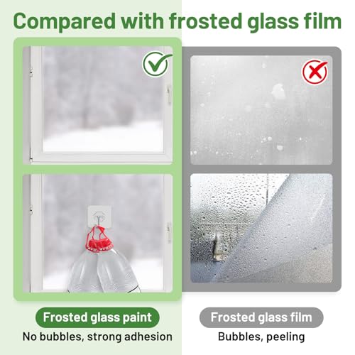 SENVEN Frosted Glass Touch Up Paint for Window Repair- Acrylic Window Privacy Paint, Waterproof & UV Resistant, Frosted Glass for Bathroom, Kitchen, Room, Sliding Door, Semi-Gloss, 1.5 oz, 30ML - color: Frosted Glass 1.5oz