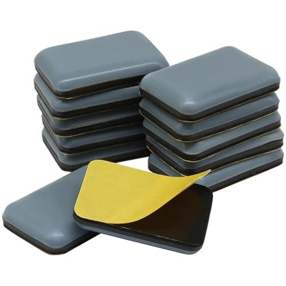 Piutouyar 20 Pcs Rectangle Furniture Slider Gliders Pad, Self-Adhesive Furniture Movers Slider Carpet Floor Protector Pads for Chair, Table, Sofa, Desk Moving Pads(35 x 25 mm) - size: 35x25mm
