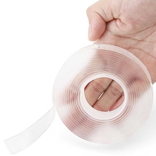 Valley'sYuMiao 2Rolls, Nano Double Sided Mountinging Tape, Adhesive-self Heavy Duty Tape, 2 Sides Sticky Tack Tape for Painted Walls AC Hanging Clear, 0.7in×10fts, 20fts Total Long - size: 2Rolls, 0.7″, 20fts TL