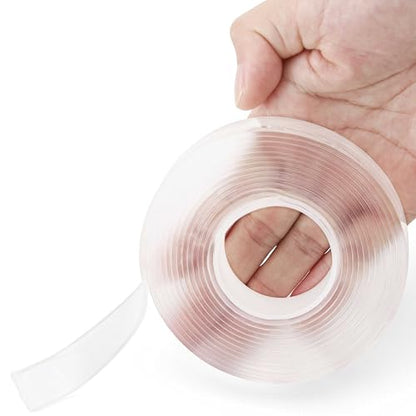 Valley'sYuMiao 2Rolls, Nano Double Sided Mountinging Tape, Adhesive-self Heavy Duty Tape, 2 Sides Sticky Tack Tape for Painted Walls AC Hanging Clear, 0.7in×10fts, 20fts Total Long - size: 2Rolls, 0.7″, 20fts TL