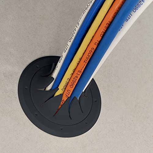 Construct Pro Speedy Spring-Lock Cable Pass Through Port, 2 inch Inner Diameter, Black CON6061SPZ