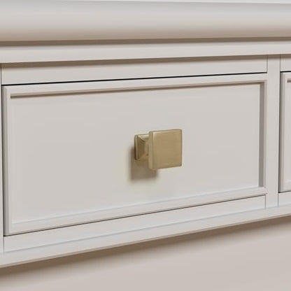 homdiy 10 Pack Champagne Bronze Cabinet Knobs Square DresserDrawer Knobs Brushed Bronze Bathroom Pulls Kitchen Cabinet Hardware - color: Champagne Bronze