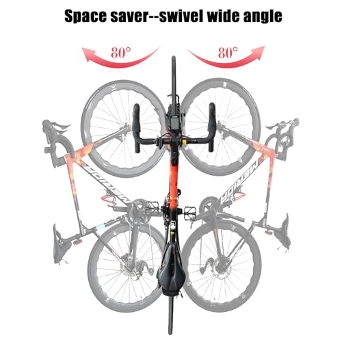 PHUNAYA Bike Wall Mount Vertical, Swivel Bike Hangers For Garage, Bike Rack Garage Wall, Bicycle Hooks, Garden Indoor Outdoor Storage, (2Pack) - style: Vertical 2Pack