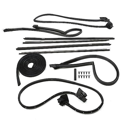9PCS Window Door Trunk Roof Rail Seal Weatherstripping Kit Replacement for 1981-1988 Monte Carlo SS