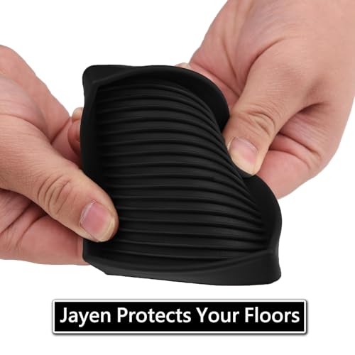 2x2 Square Rubber Furniture Caster Cups, Anti-Sliding Furniture Pads Bed Stopper Floor Protectors with Grip - Protect Any Flooring - size: 4 Pcs Black