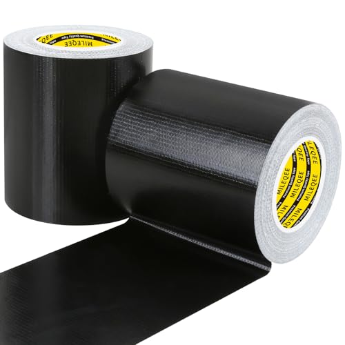 2Pack Duct Tape Heavy Duty Single Sided, Strong Adhesive High Strength, Waterproof Mesh Tape for Indoor Outdoor Repairing Sealing Bonding, Easy Use Hand Tearable, 3.15 Inch x 33 Feet, Black - color: Black, size: 2 Pack x 3.15″ x 33 FT
